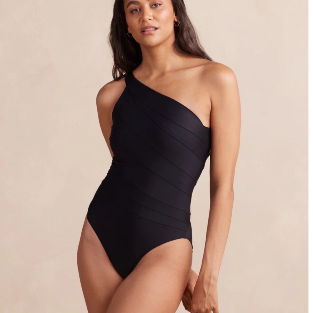 Summersalt Sidestroke Black One Piece Swimsuit